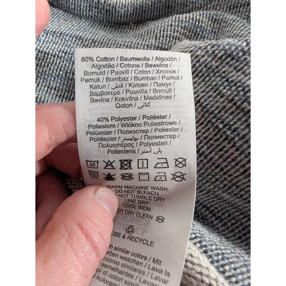 Jack & Jones Mens Premium Sweat Crewneck Sweater sz L Heather Gray Blue Textured - Picture 6 of 6